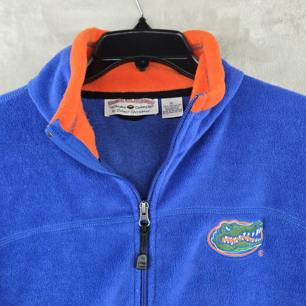 Vintage Florda Gators Fleece‎ Jacket Mens Xl Blue Orange Boco Classic